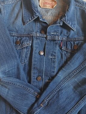 Vintage Levi's Blue Denim Jacket with Button Front Size S